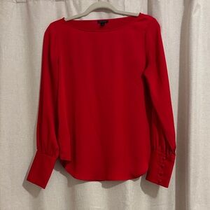 Ann Taylor Vibrant Red Blouse